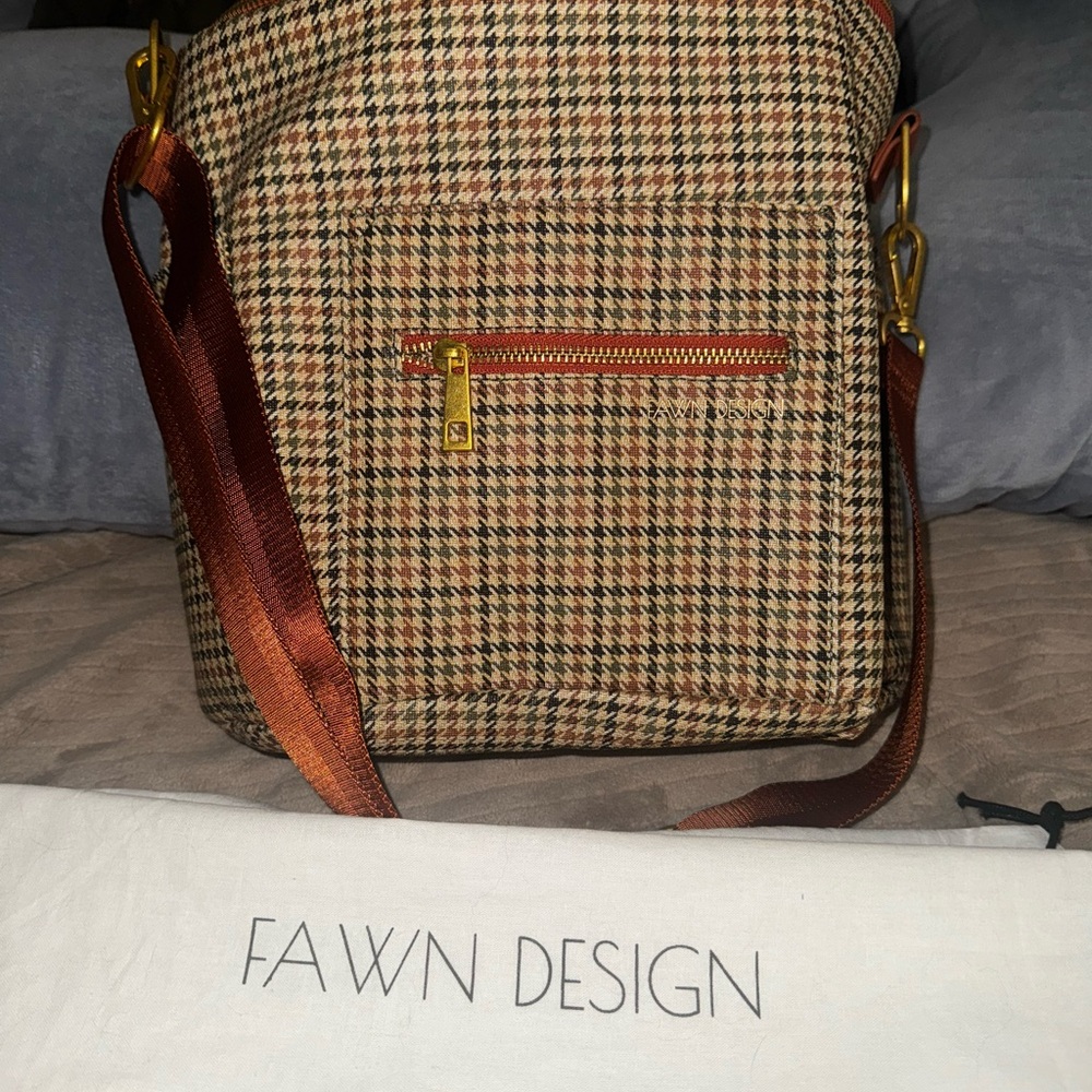 Mini Fawn Design Baby Bag - Brown and Gold